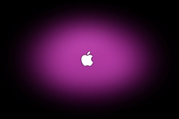 Emblema iPhone bianco in alone viola