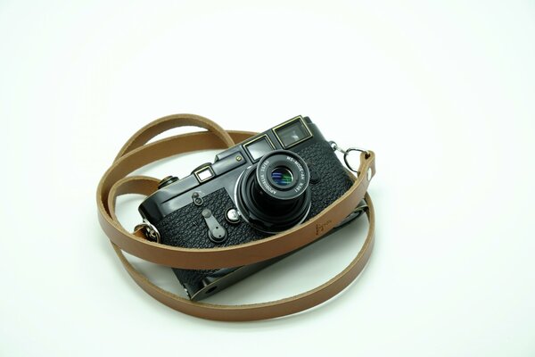 Film camera and strap in the photo