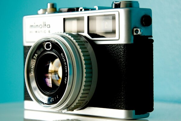 An old minolta camera. Macro photography