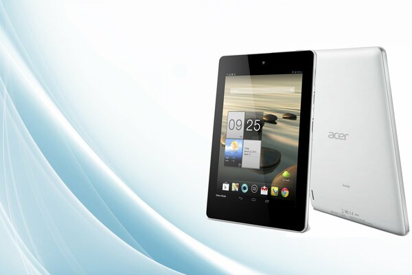 Tablet in bianco e nero di marca acer