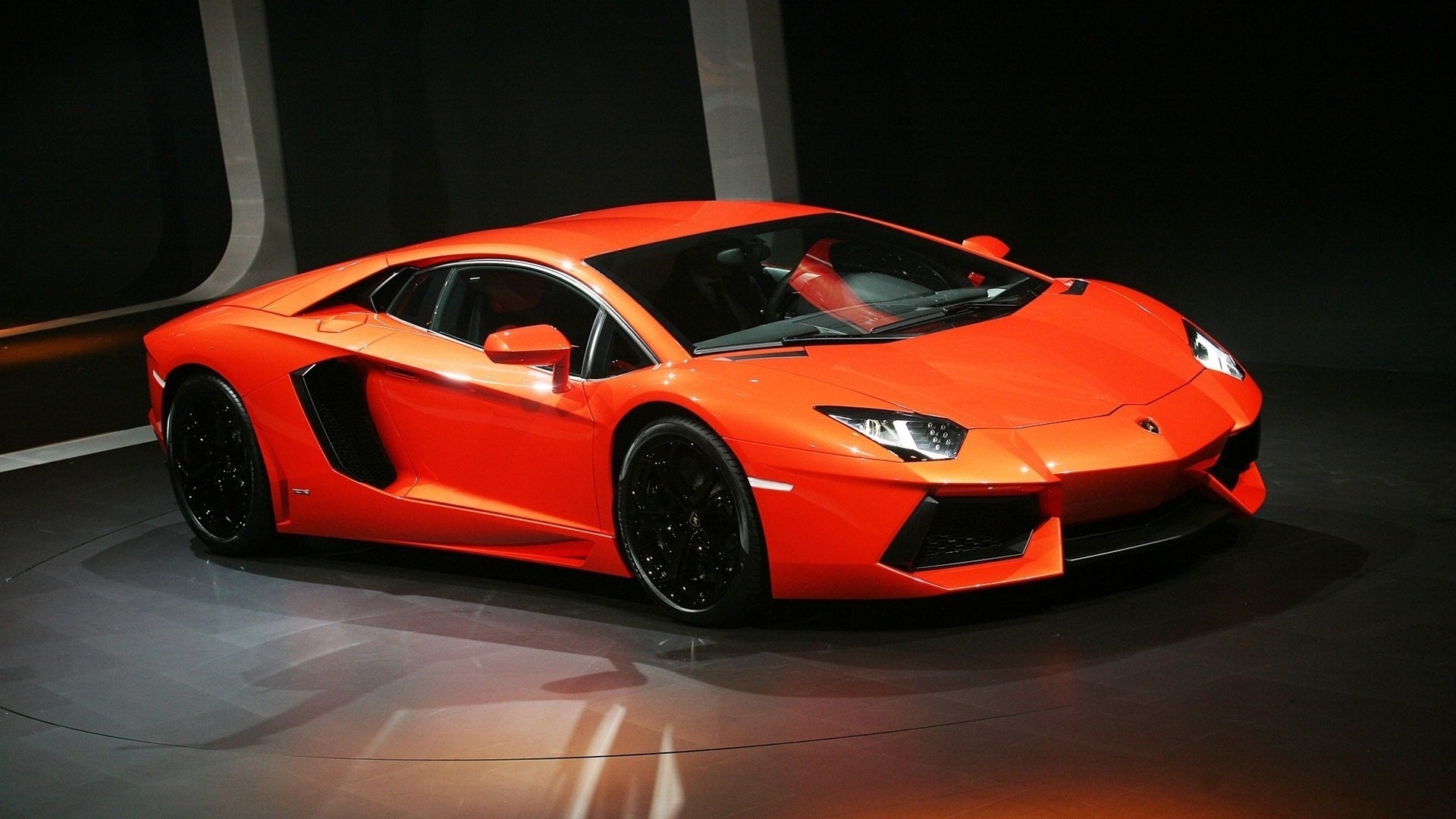 orange coupe lamborghini sports car aventador