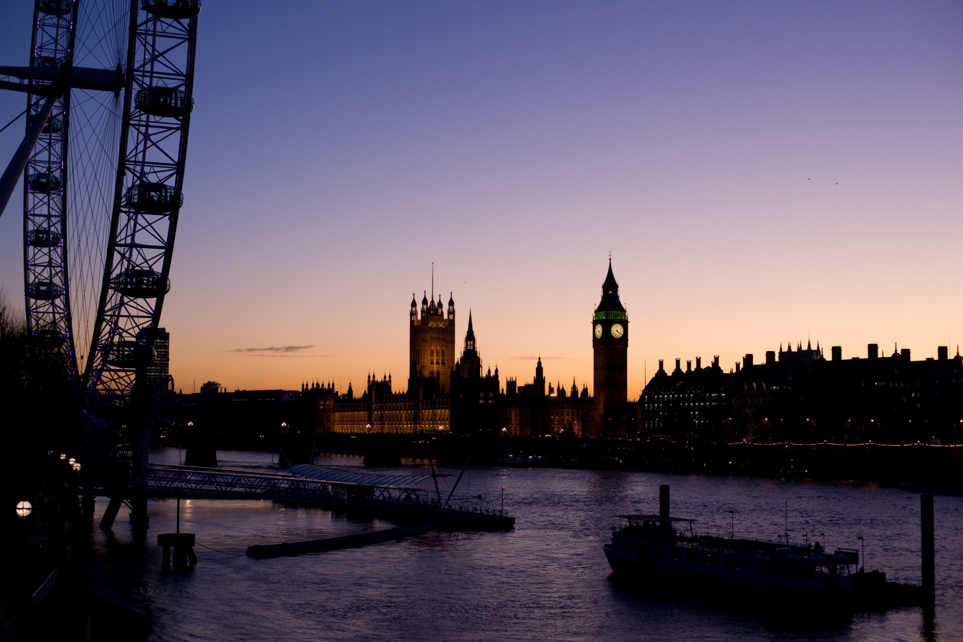 londres grand ben rivière navire grande roue