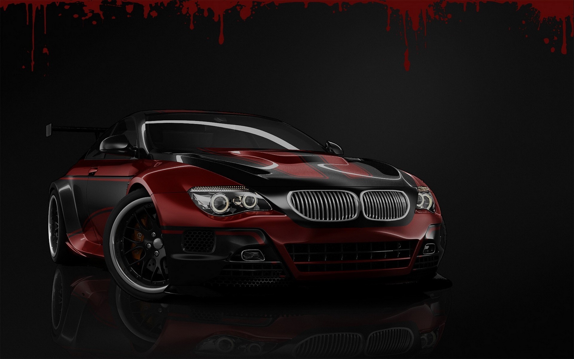 voiture bmw rouge noir