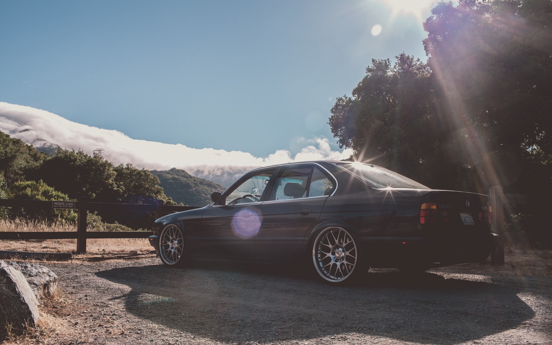 classique bmw jantes bbs 535i noir e34 montagnes beha