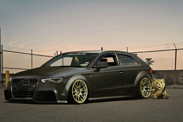 Czarny audi A3 wirtualny Tuning