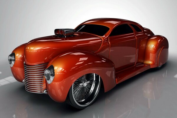 El coche se ve genial cuando el Hot Rod canta alegremente