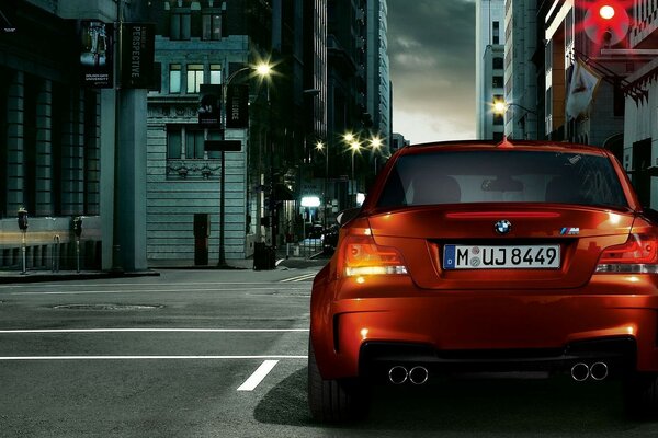 Red traffic light - red BMW
