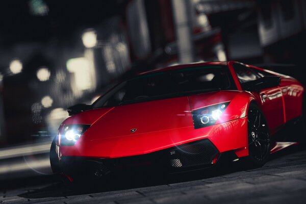 Murcielago red car wallpaper