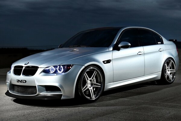 Bmw m3, 2012, couleur argent, voiture cool