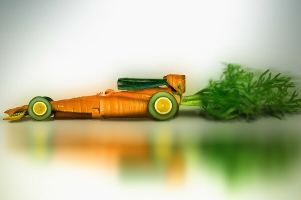 Zanahoria coche rápido de alta velocidad