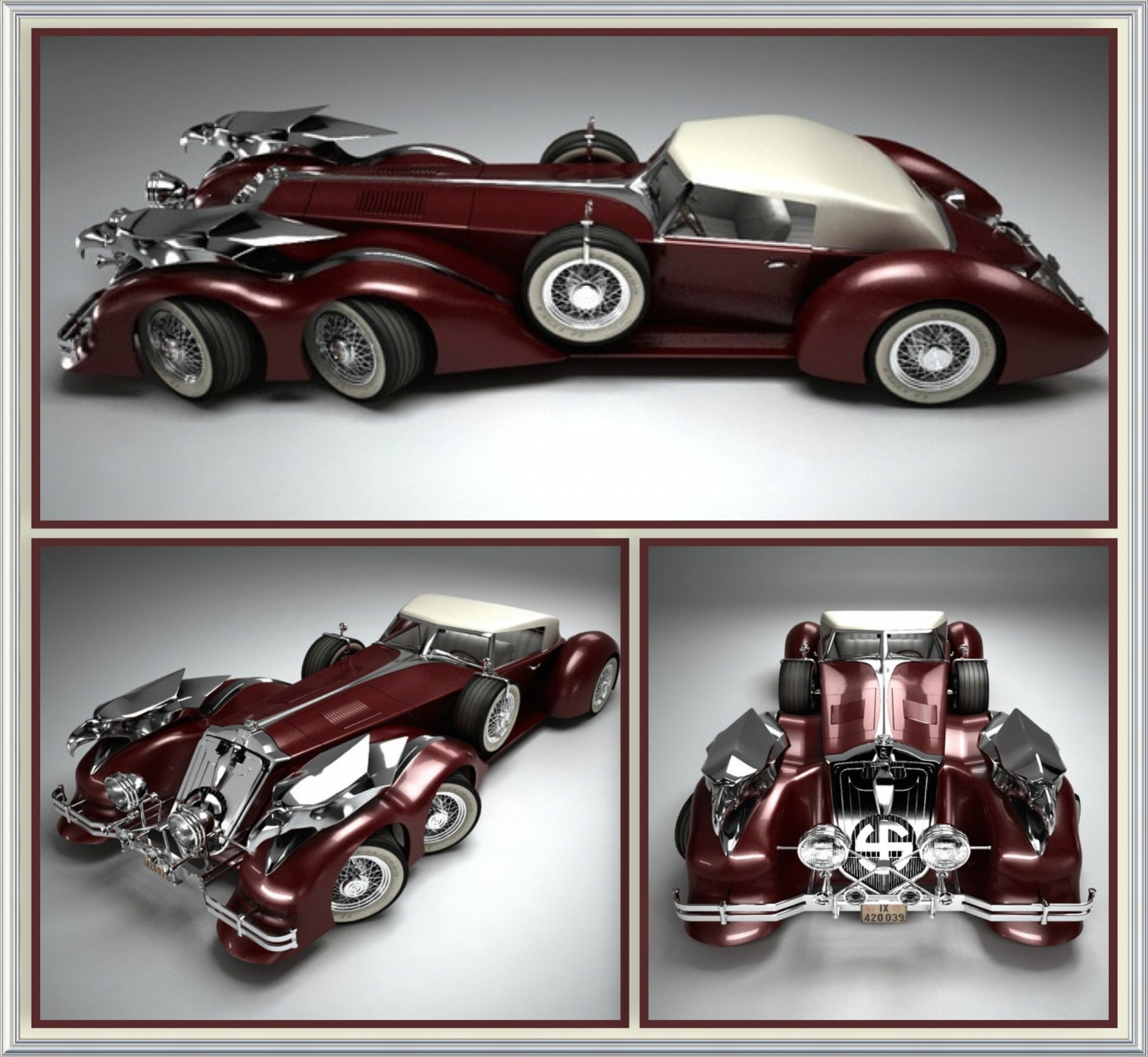 5 generation vehicles red engine steampunk rolls-royce collage drive