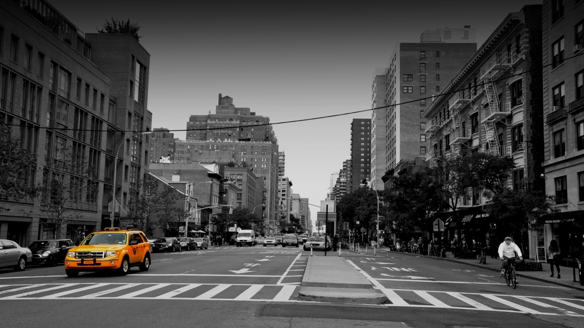 taxi jaune noir et blanc ville pr