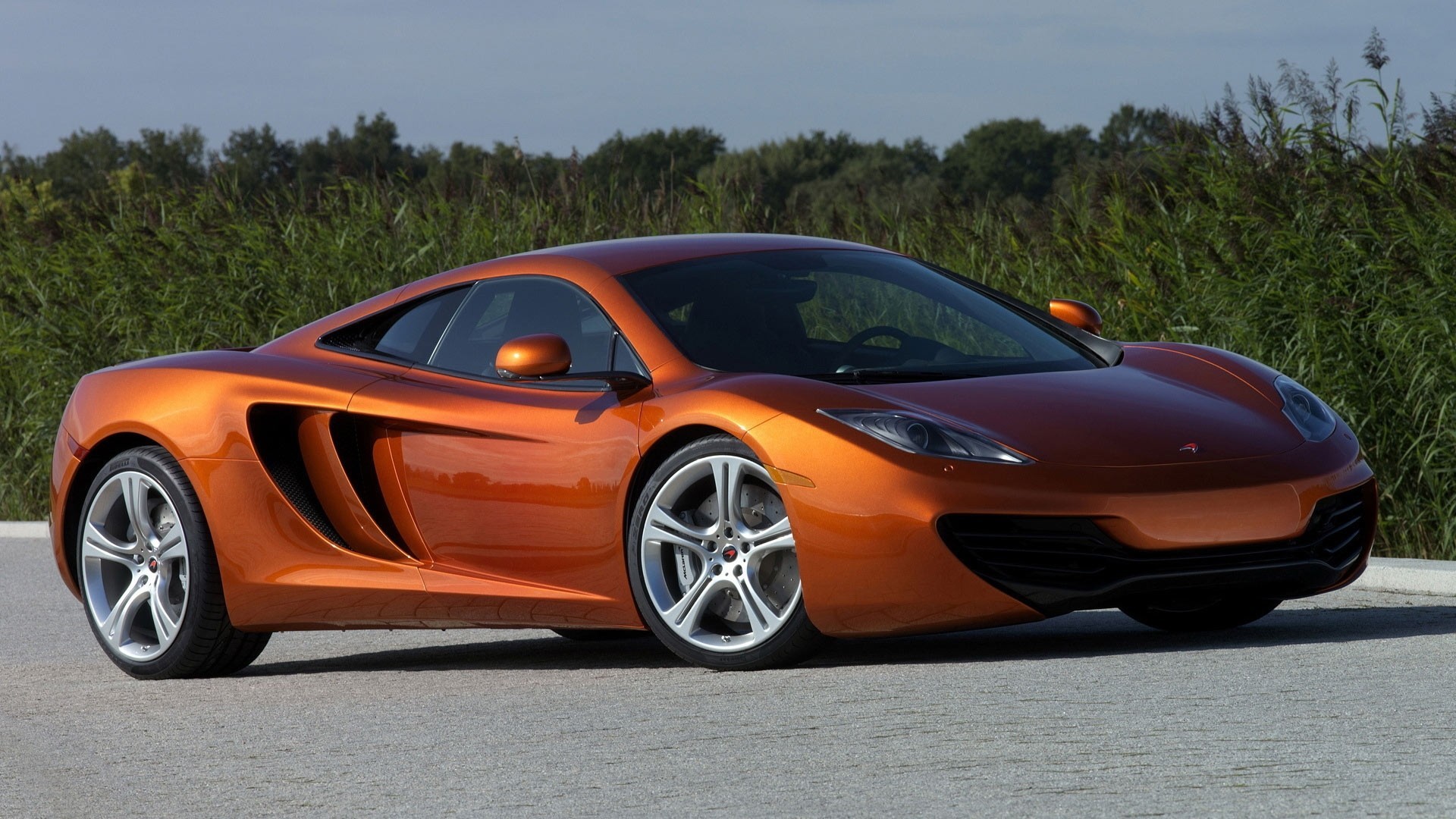 mclaren orange mclaren mp4 supercar sports car