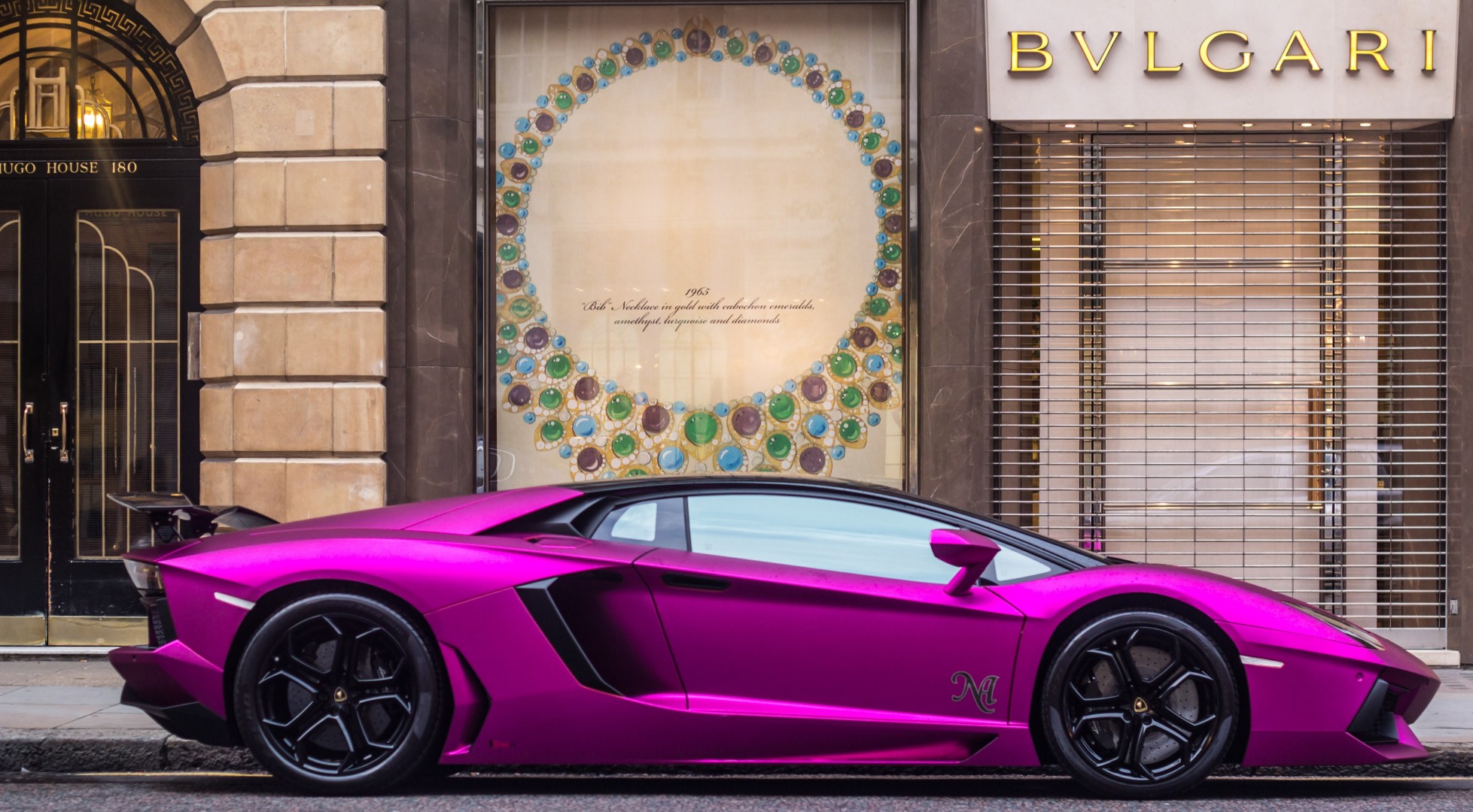 supercar samochód sportowy lamborghini aventador londyn fioletowy lp760-4 luksusowy