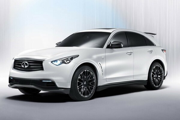 White tinted Infiniti SUV