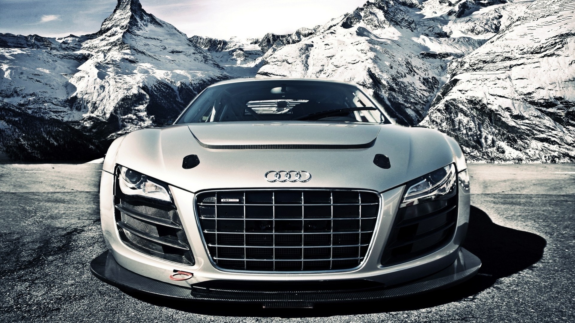 grey vehicles audi close up mountain