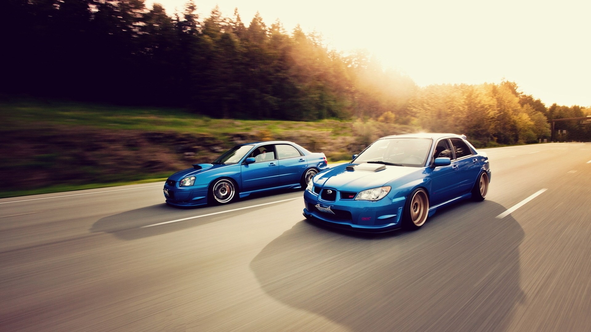 sti subaru impreza w ruchu tuning subaru