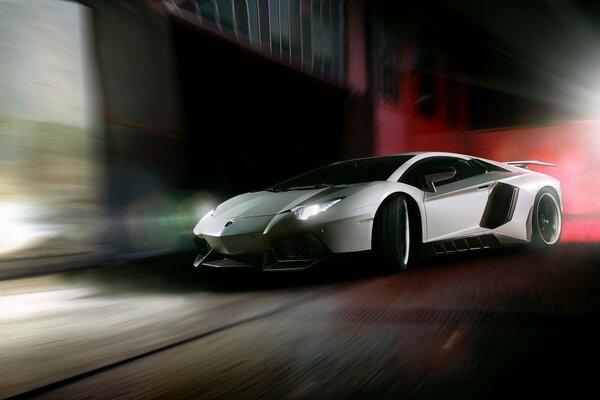 Zdjęcie artystyczne samochodu Lamborghini Italia