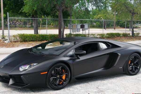 Stile rigoroso Lamborghini nero