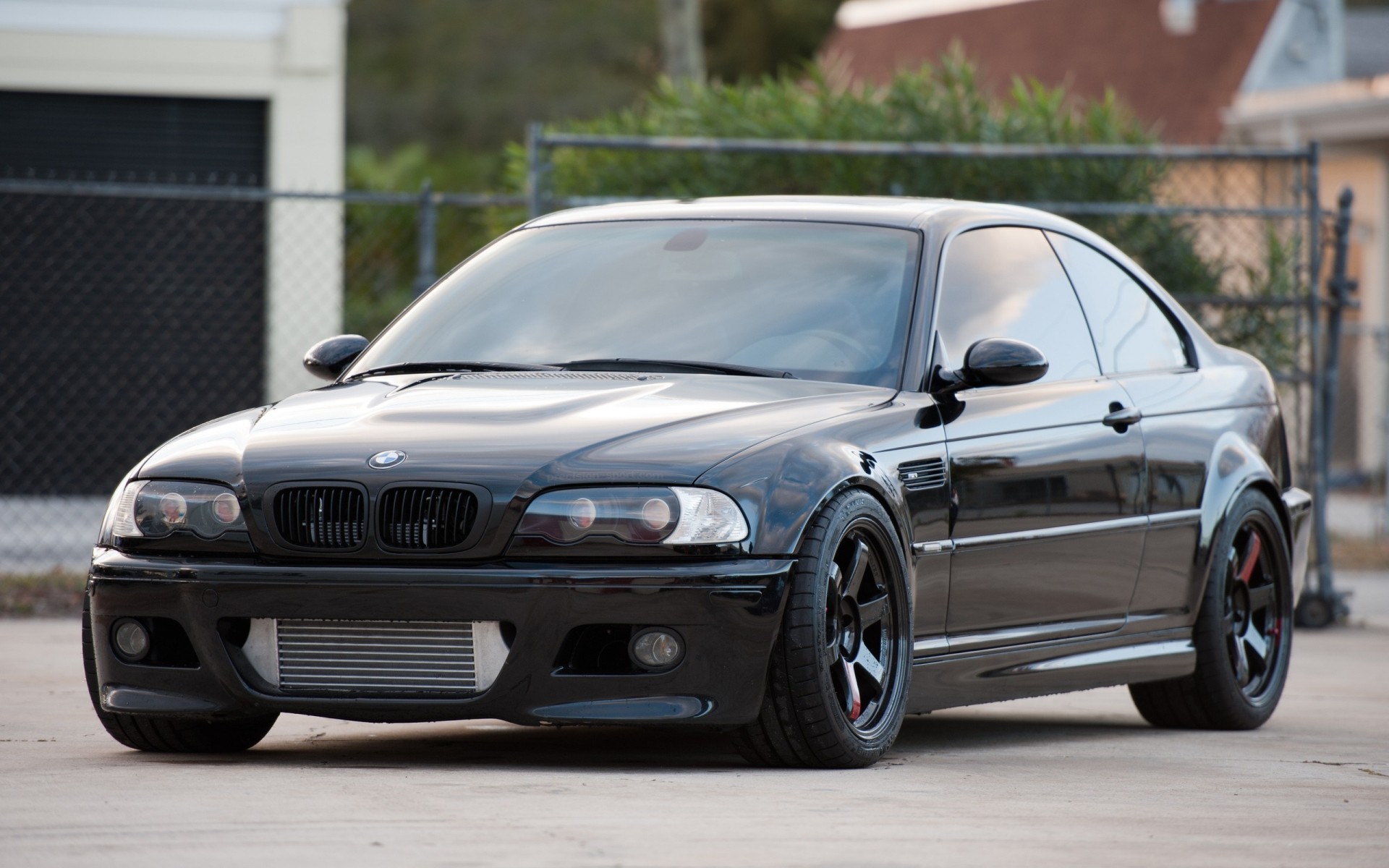 e46 loup réflexion bmw noir m3 jantes vue de face