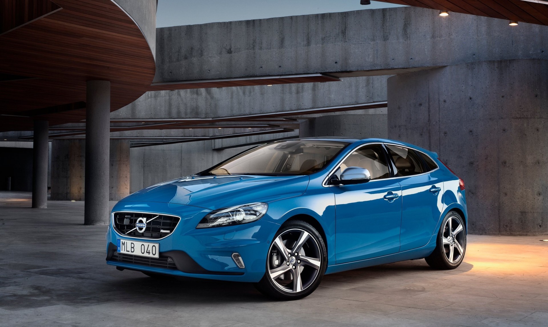 azul coche volvo v40