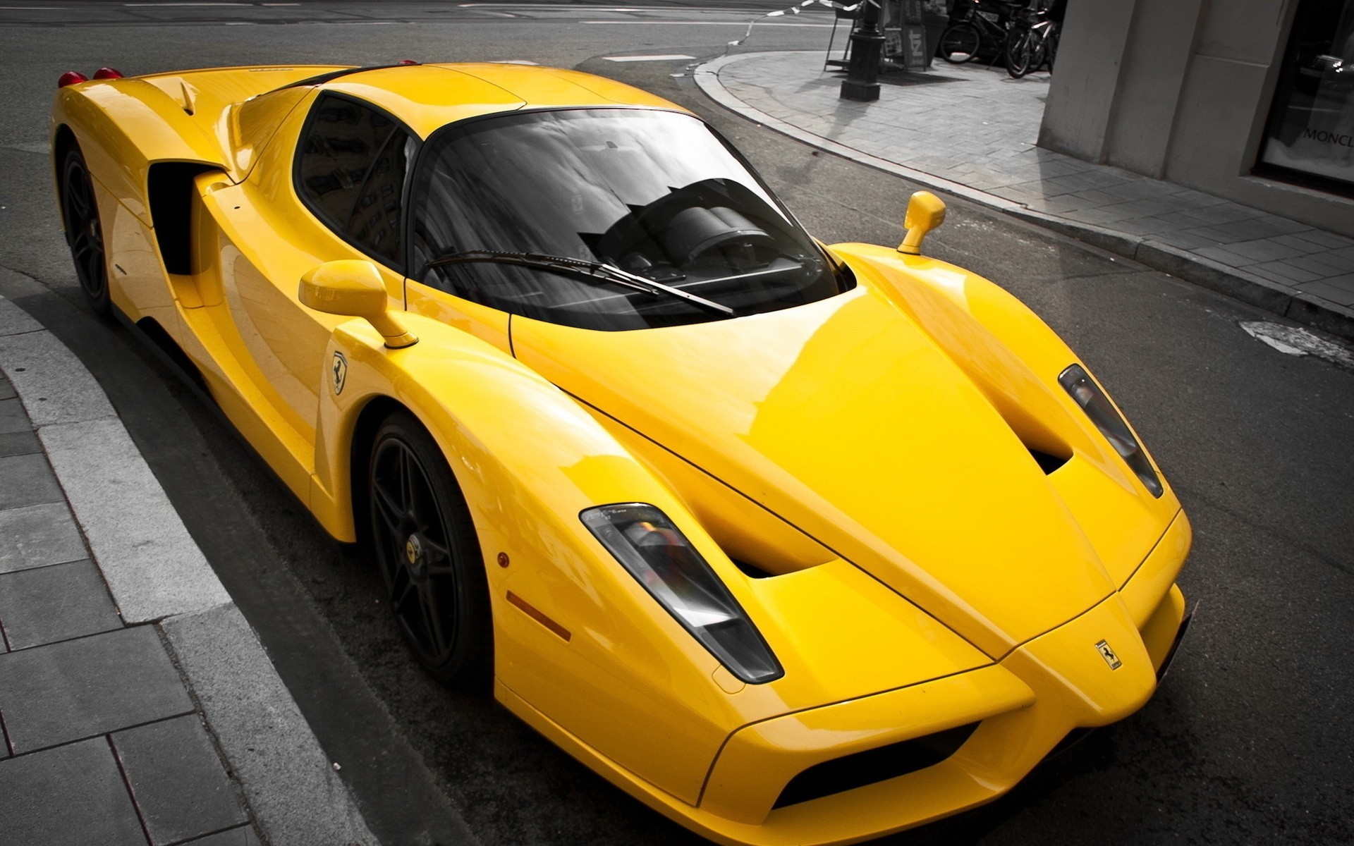 enzo tuning ferrari supercar yellow luxury