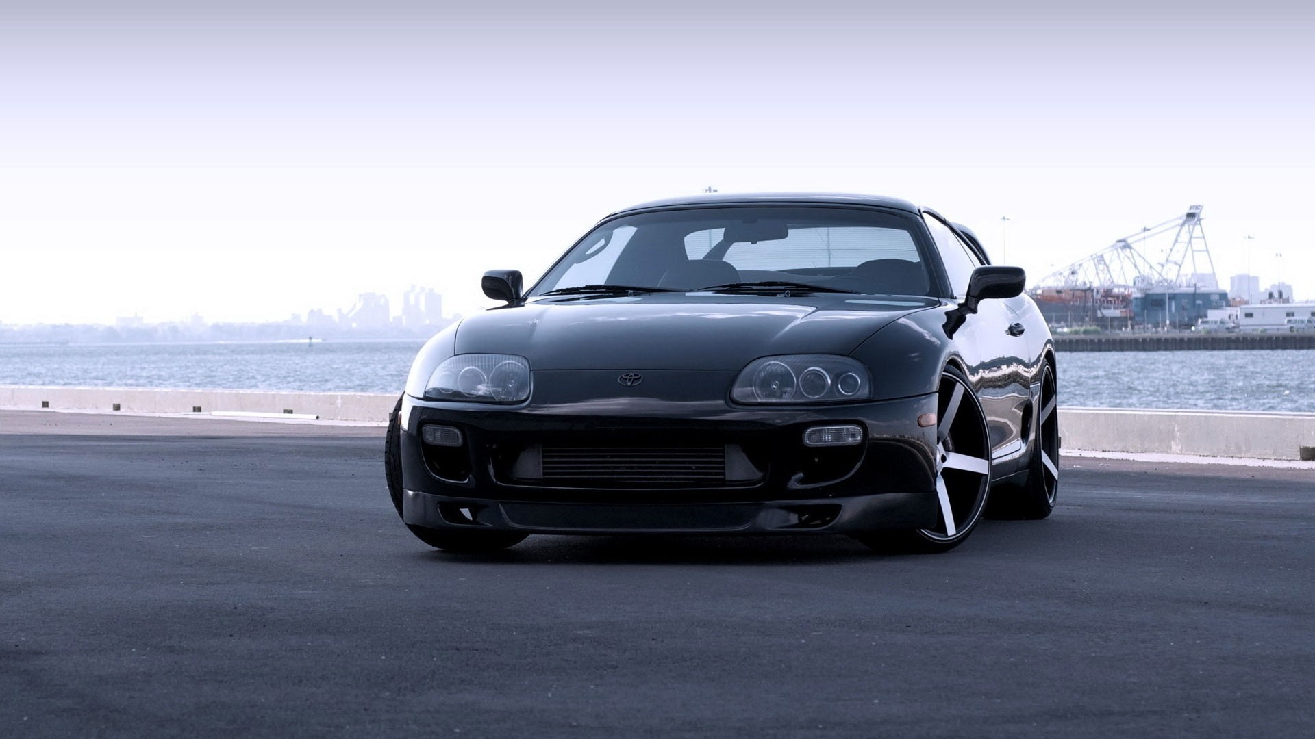 coupé toyota voiture de sport noir toyota supra