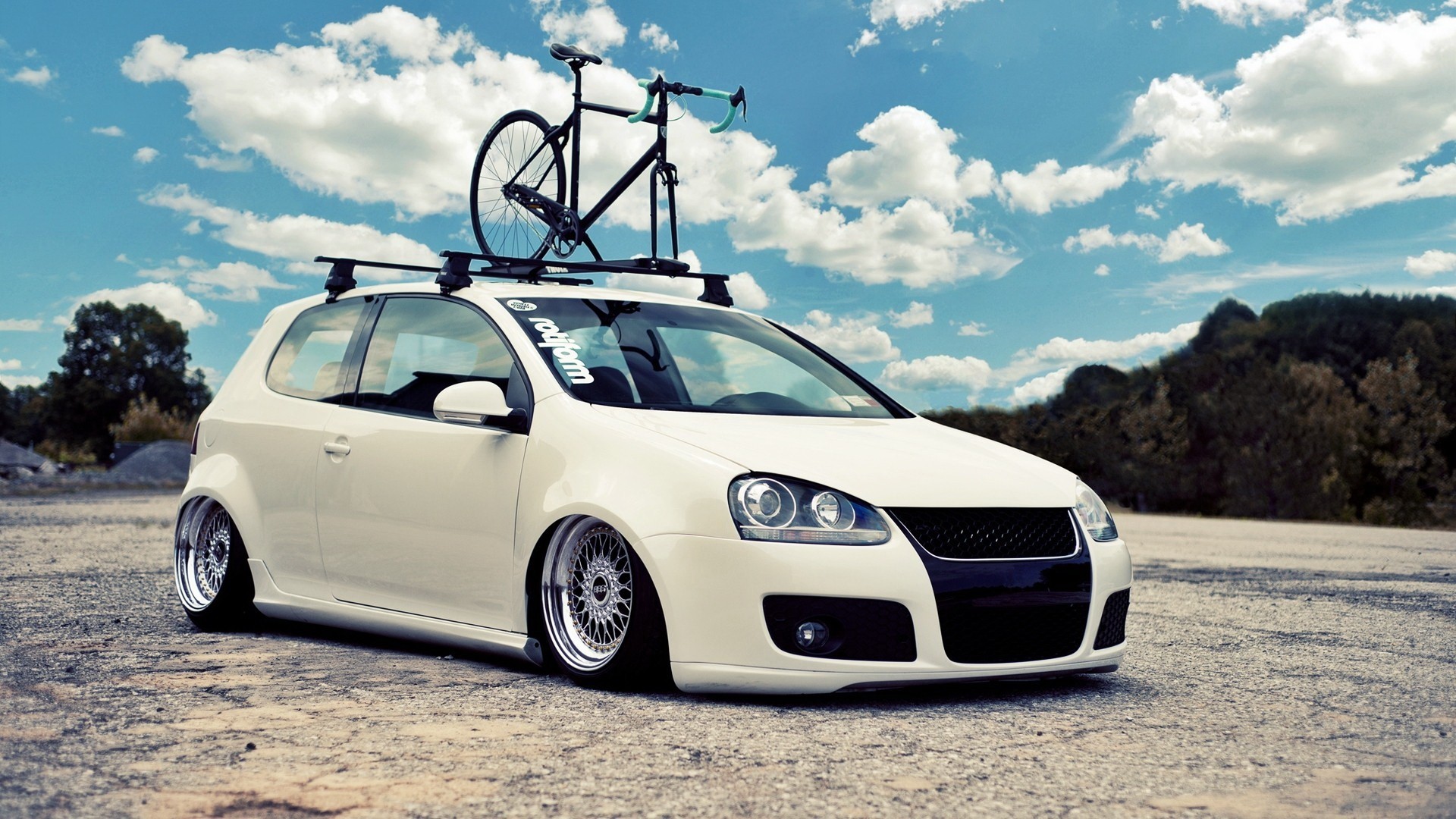 bike vehicles cloud golf volkswagen grey