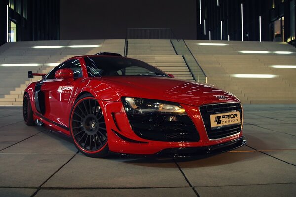 Red shiny Audi gt650