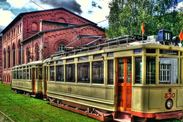 Alte Straßenbahn aus dem frühen zwanzigsten Jahrhundert