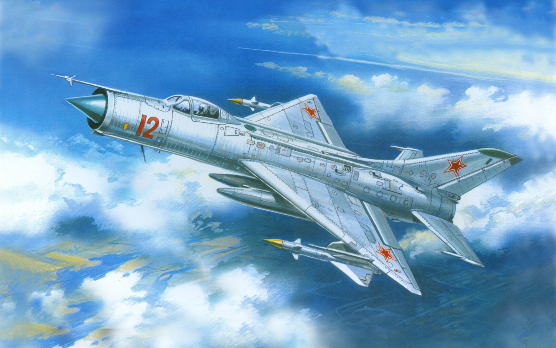 arte caza mig-21f multipropósito cielo soviético