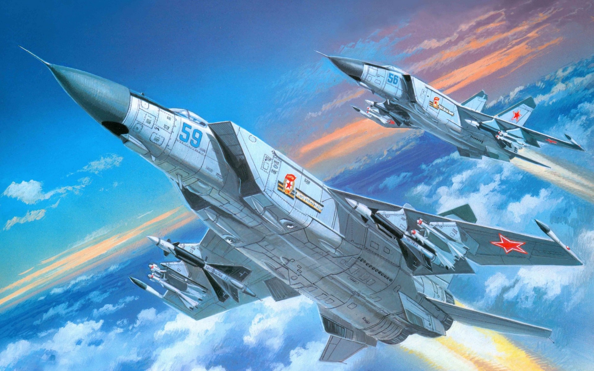 samolot art naddźwiękowy mig-25 pd radziecki