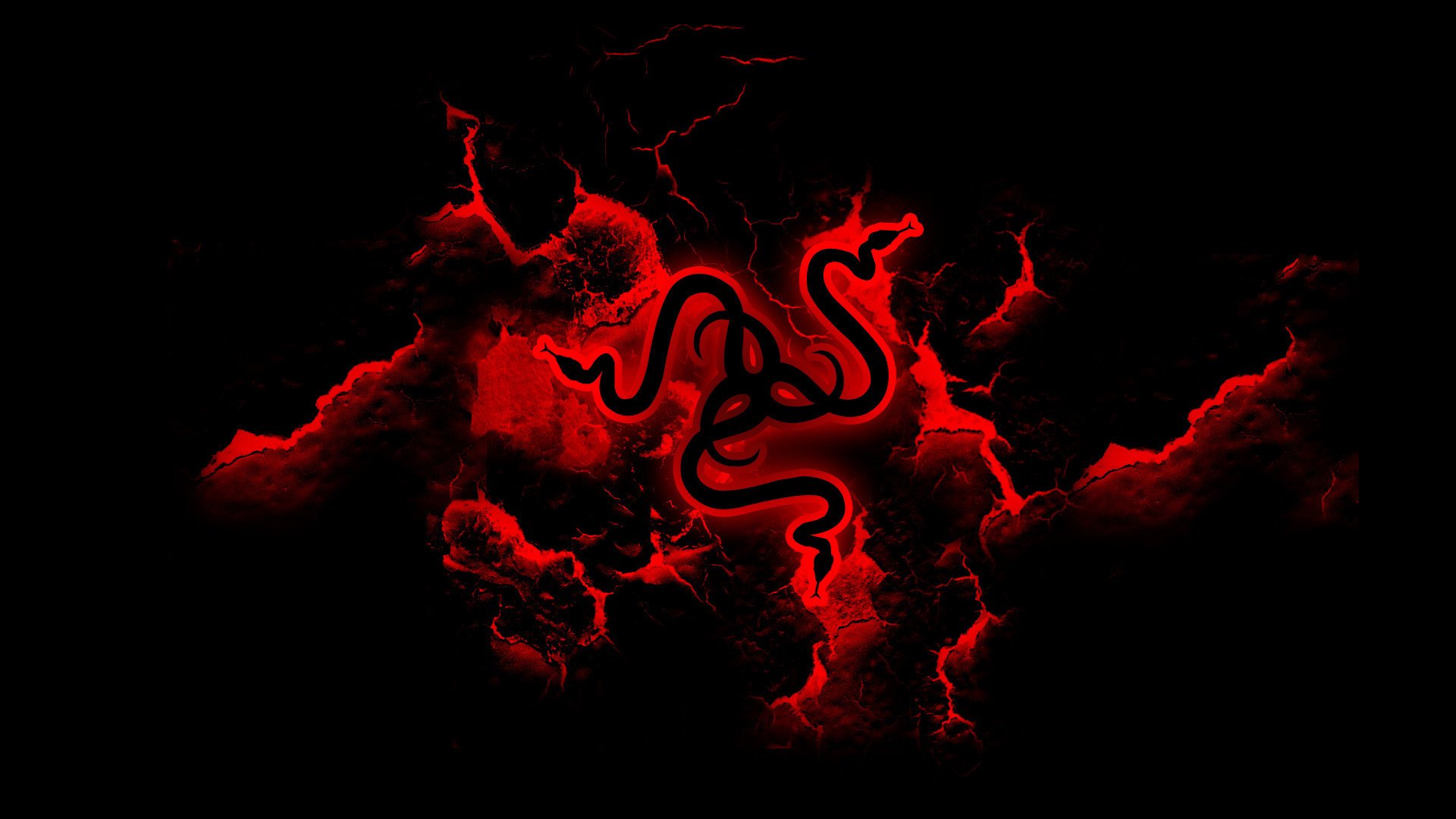 razer logo carta da parati rosso