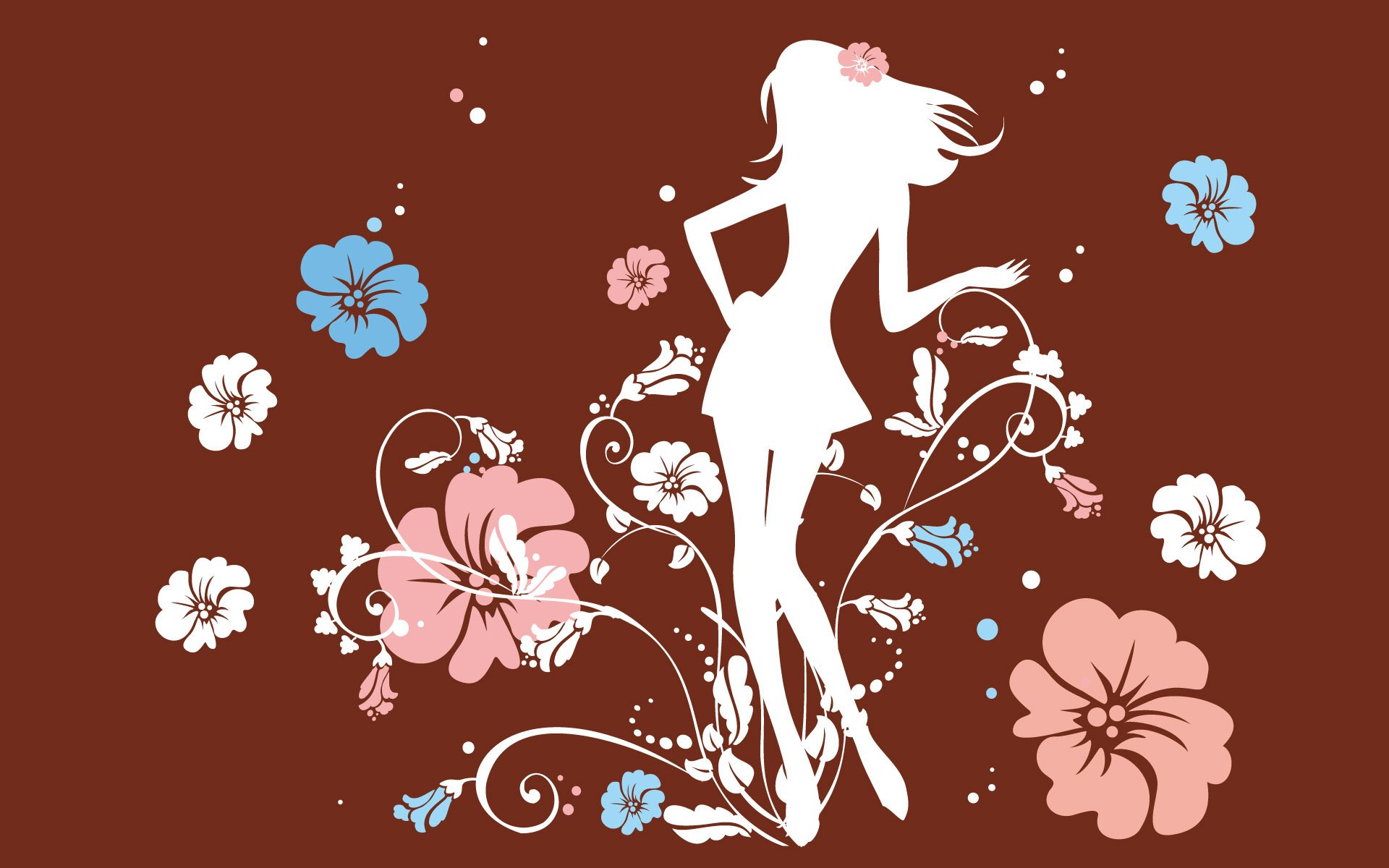 white shadow flowers lace girl hair background