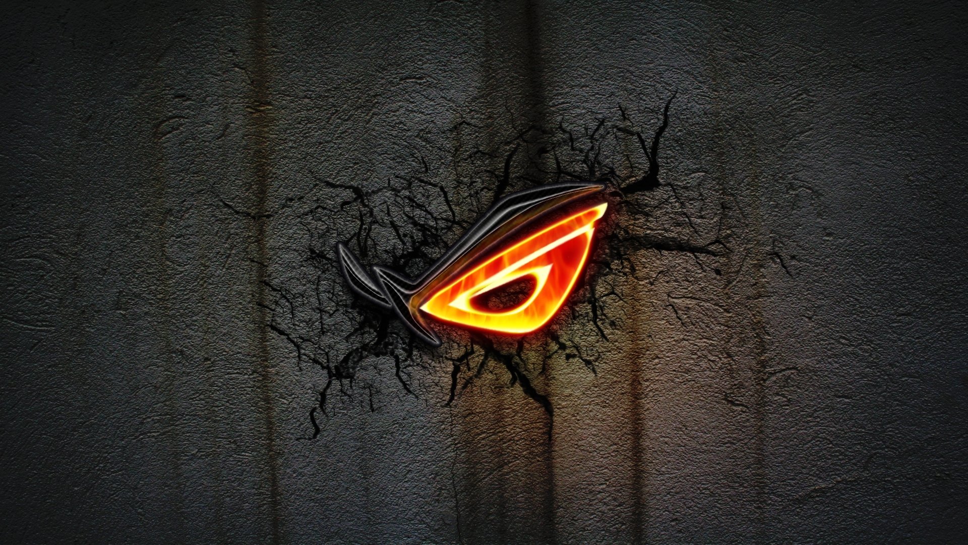 asus rog crack tapety ciemny czarny logo