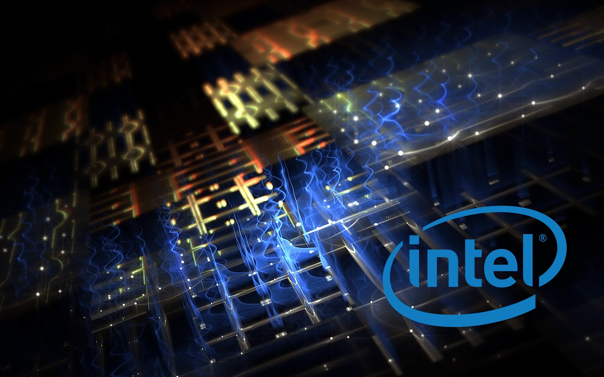 intel processor intel crystal board light logo