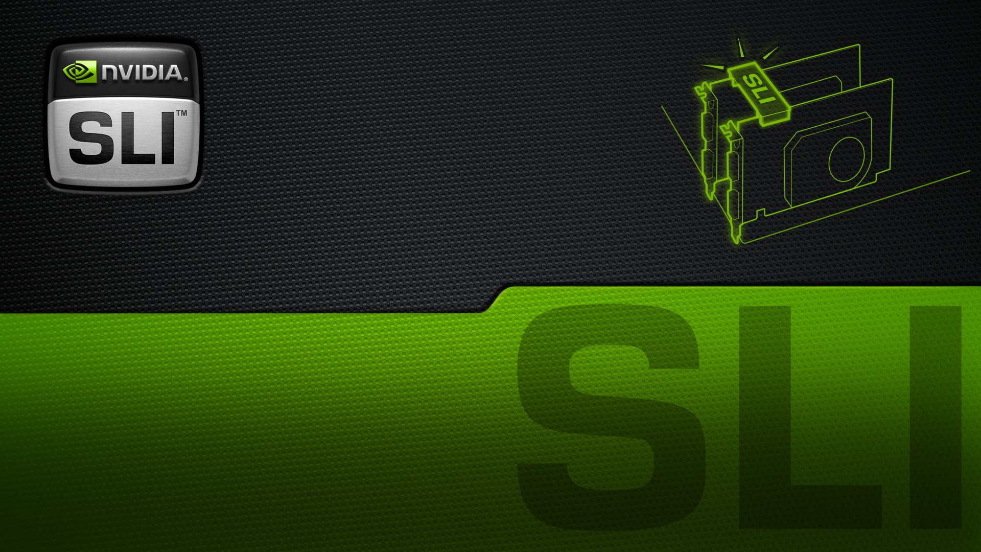 nvidia sli zielony czarny logo