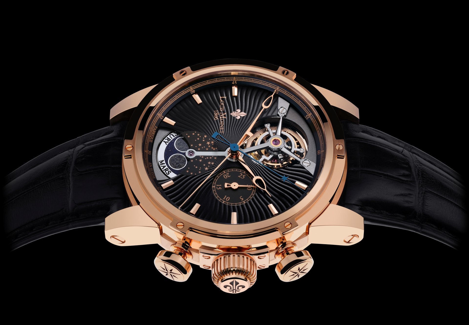 louis moinet chronograf saint blaise zegarek astralis mars