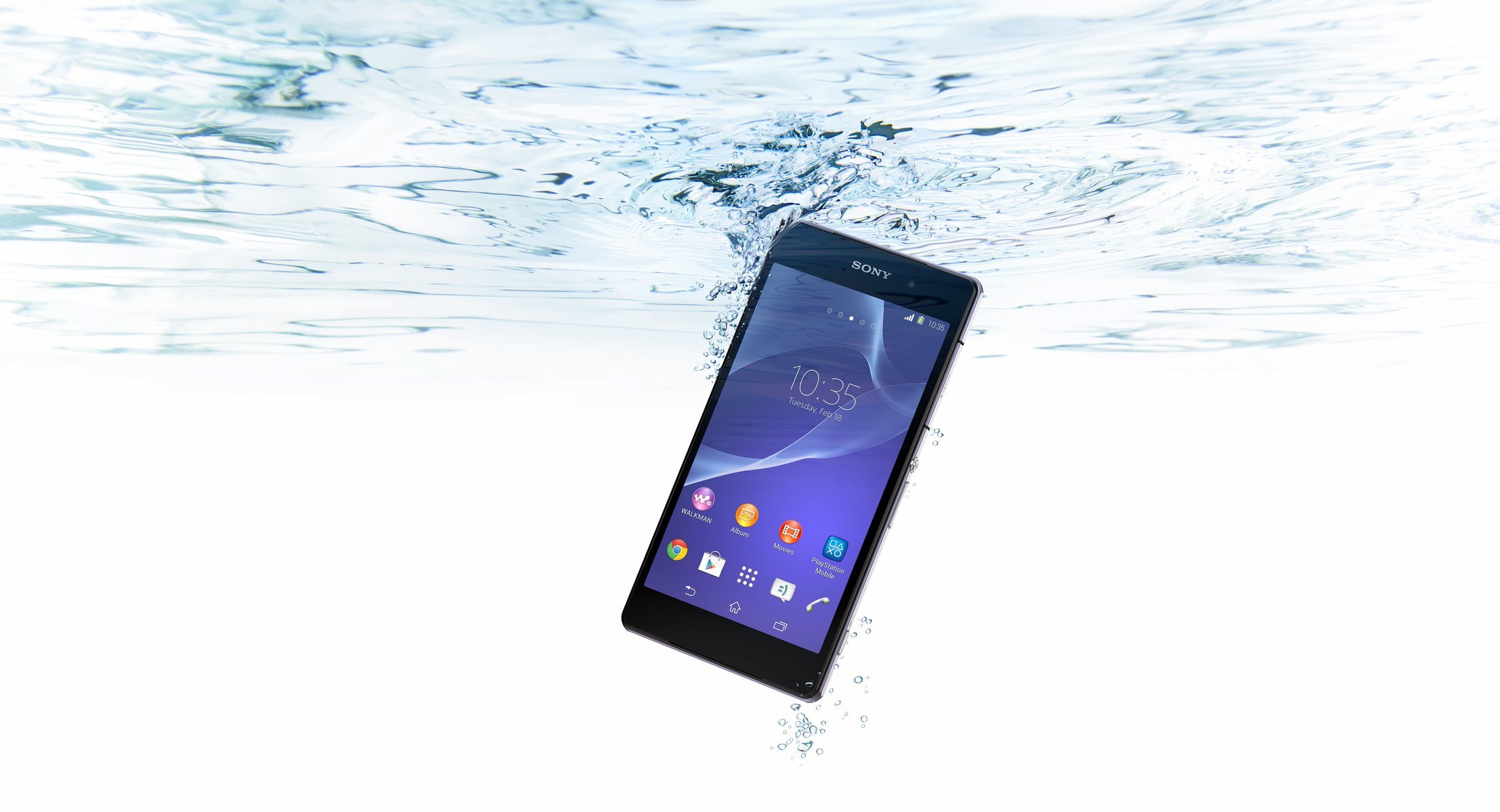 ony xperia z2 agua smartphone burbuja impermeable