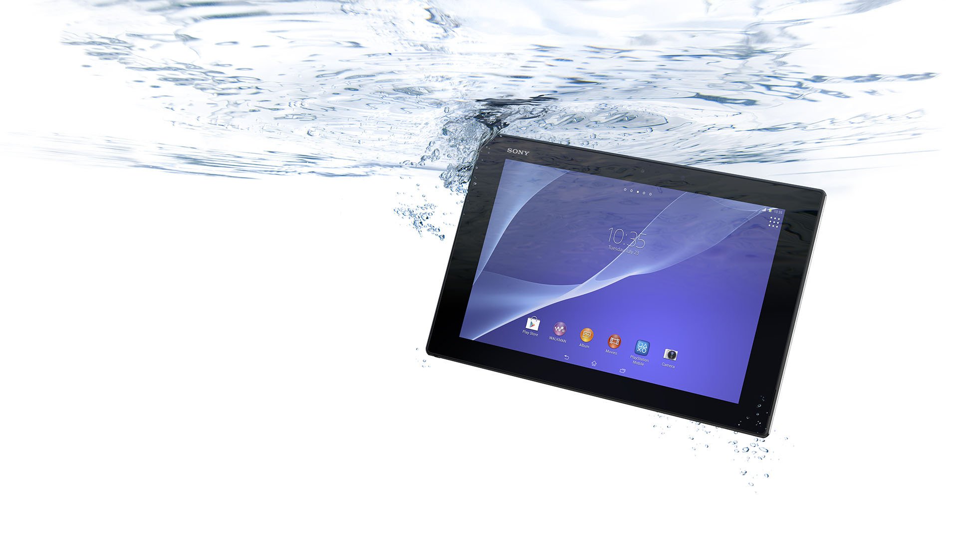 ony xperia tableta z2 agua tableta burbujas tableta