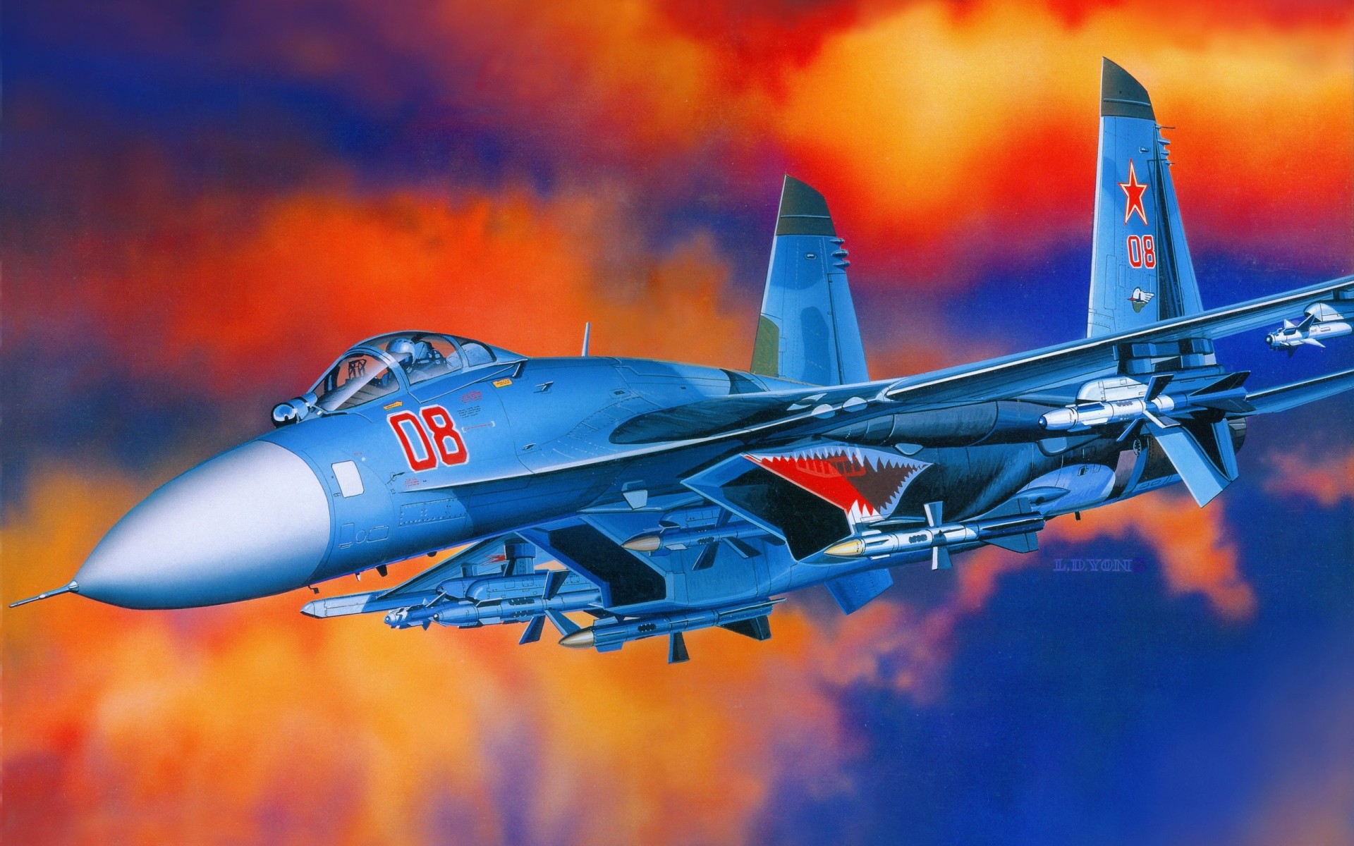 plane aviation fighter russia russian air force su-27