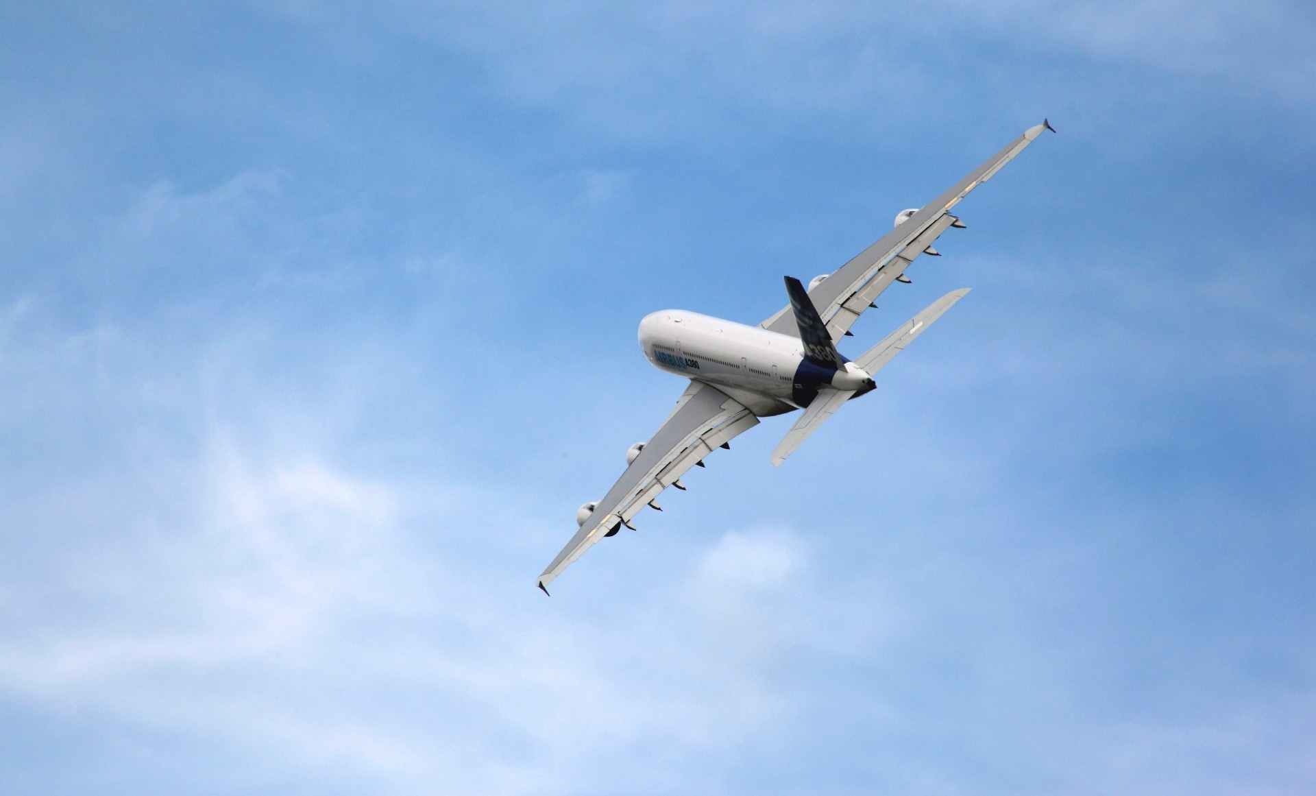 plane a380 airbus sky aviation in the air