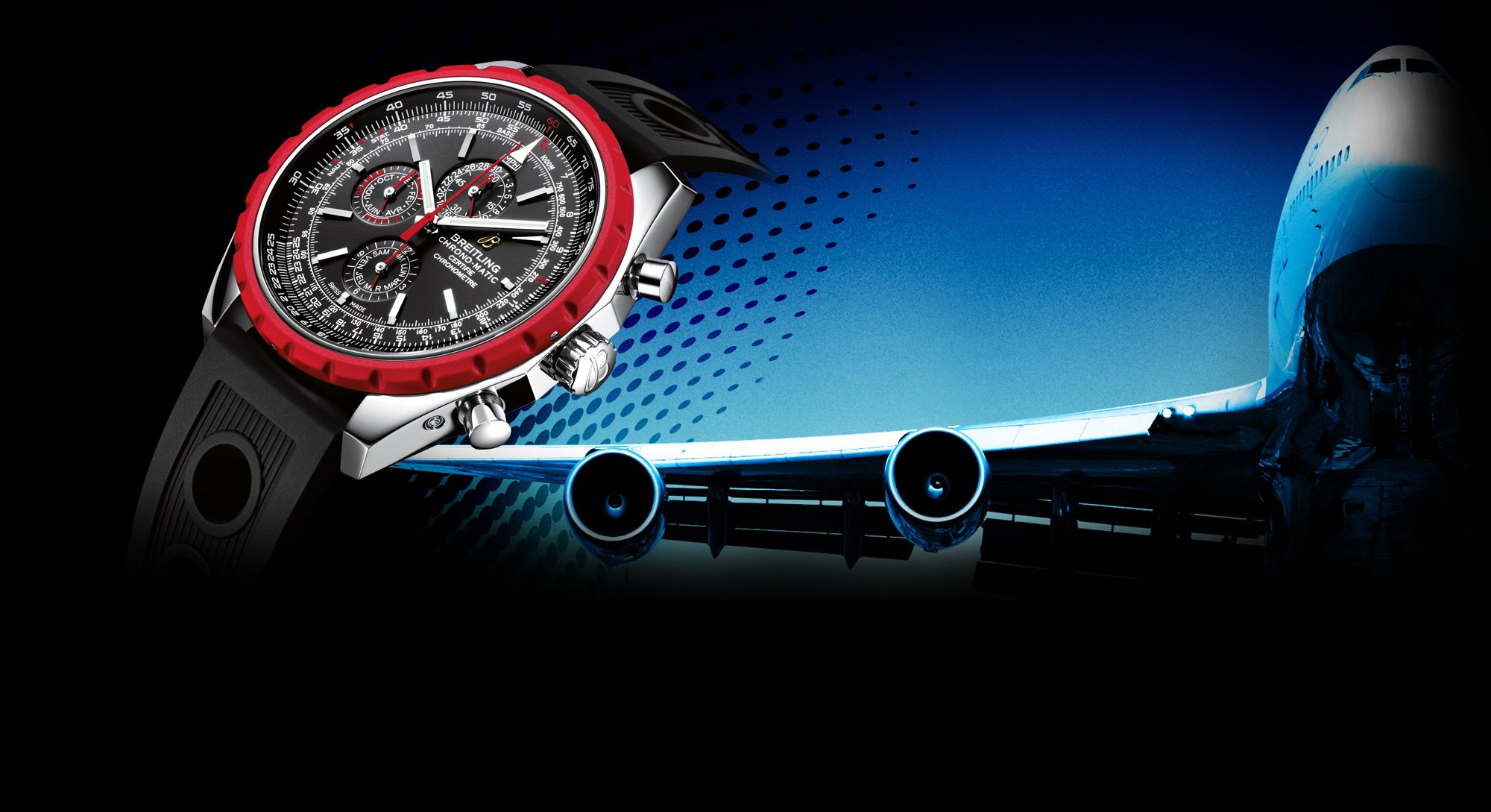 montres breitling chrono-matic avion