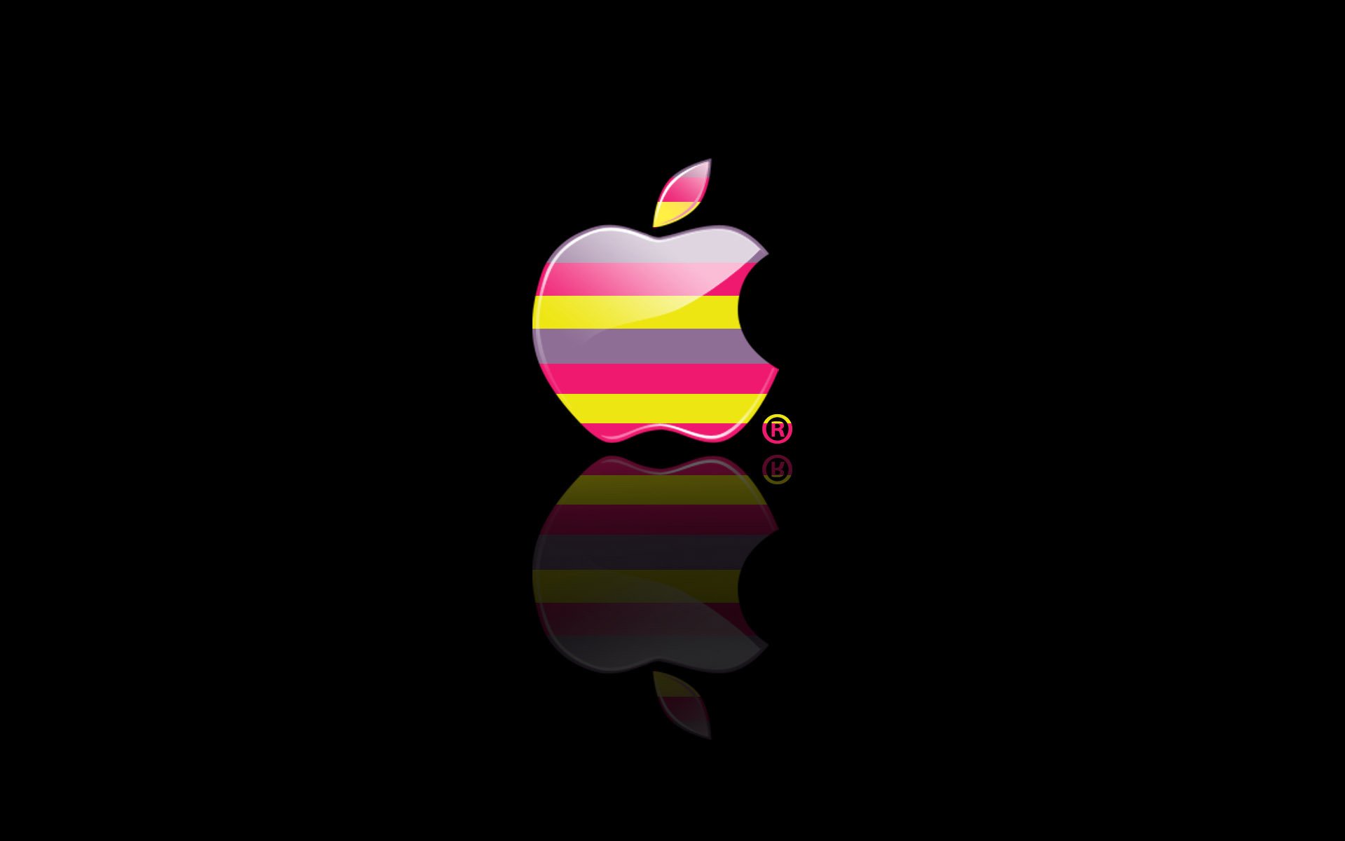 apfel mac computer laptop telefon gadget emblem logo farbe streifen reflexion