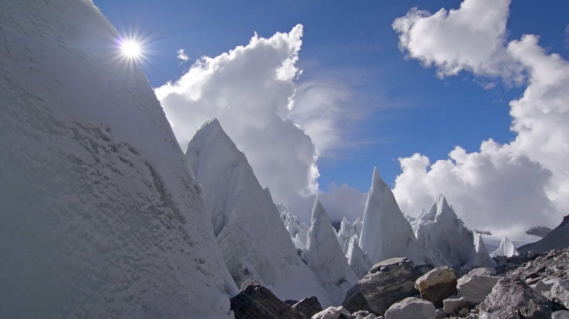 army ice sharp edges stone