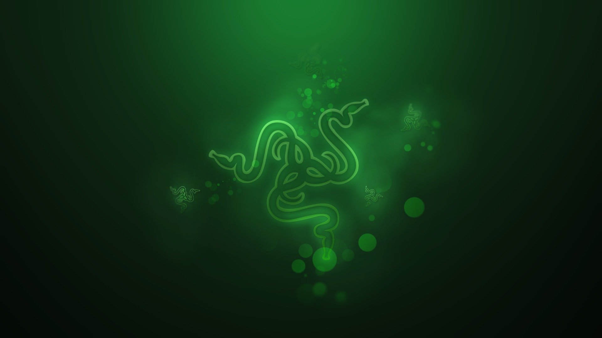 alta tecnología razer logotipo fondos de escritorio verde