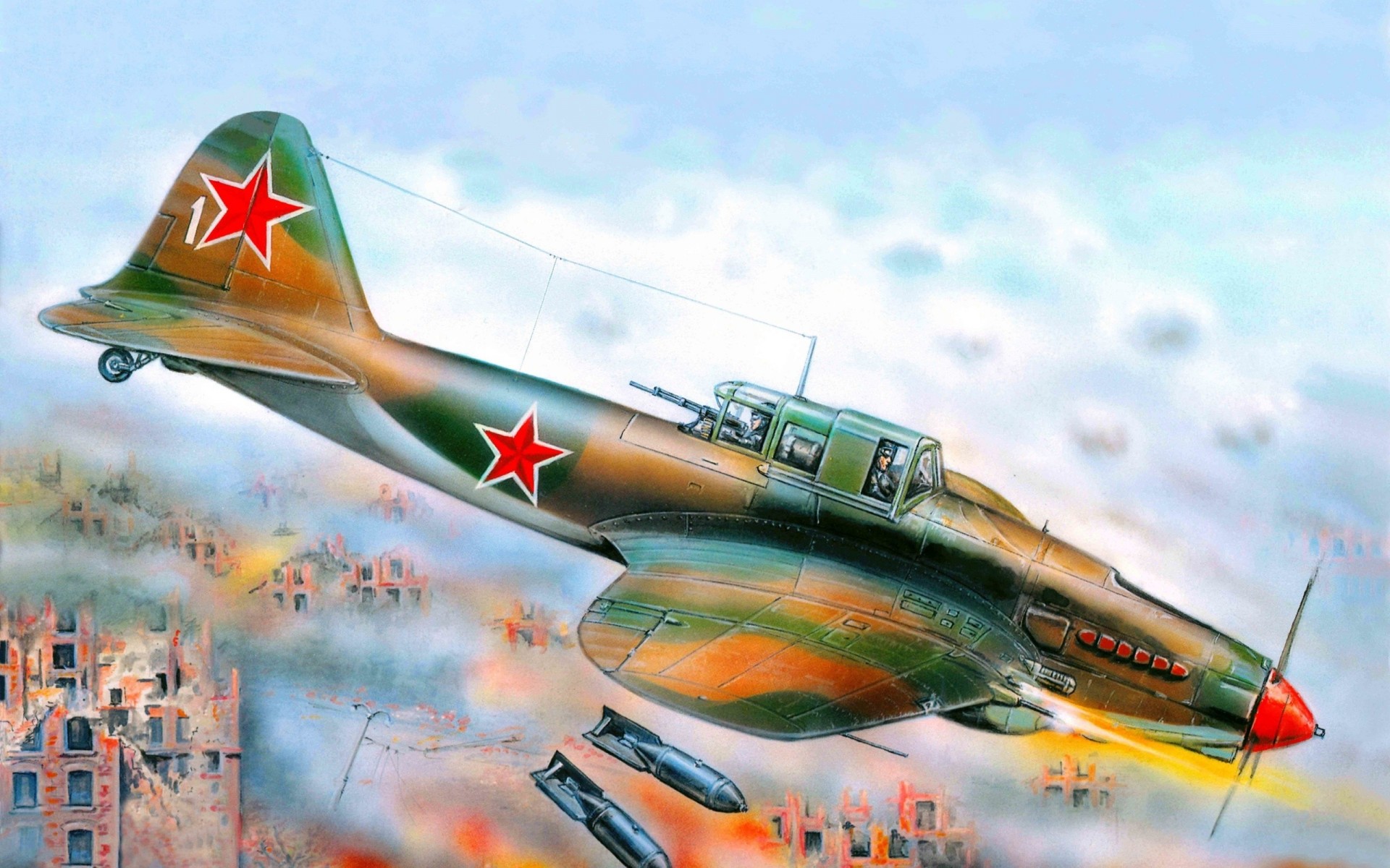 plane art attack bob m3 il-2 soviet