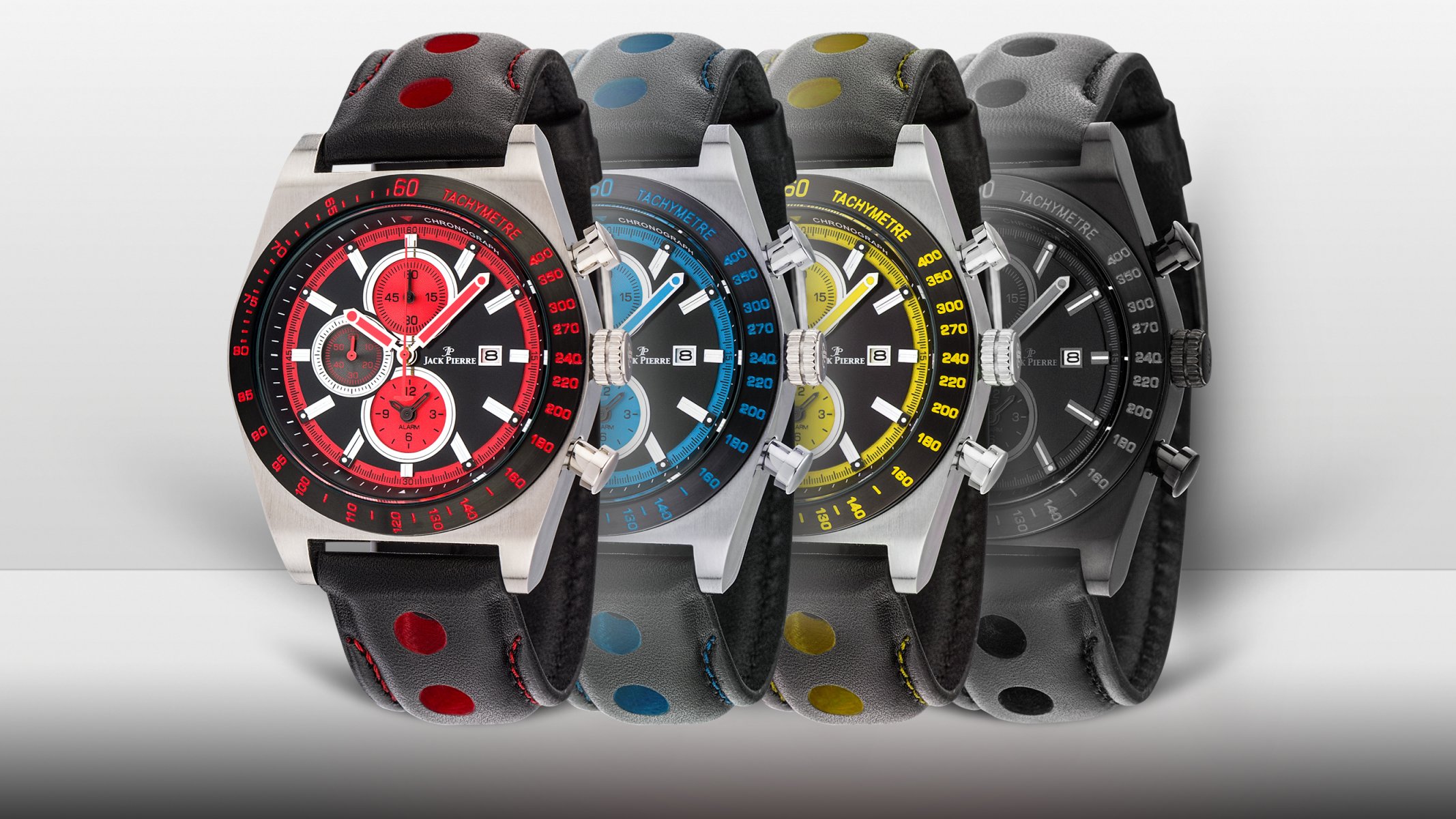 jack pierre reloj negro rojo azul amarillo