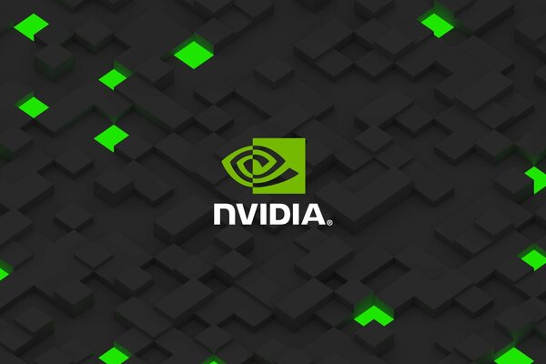 Das Nvidia-Logo. Abstrakt