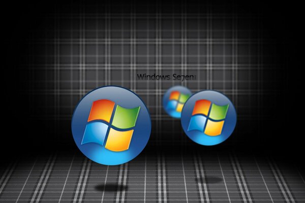 Three-dimensional logo of the windows operating system